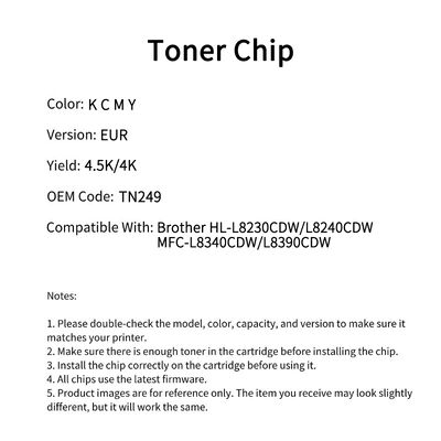 Compatible TN249 Toner Chip Brother HL-L8230CDW L8240CDW