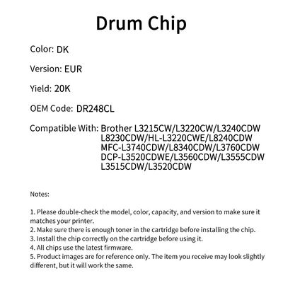 Compatible DR248CL Drum Chip For Brother L3215CW L3220CW