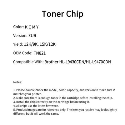 Compatible TN821 Toner Chip For Brother HL-L9430CDN HL-L9470CDN