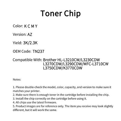 Compatible TN237 Toner Chip For Brother HL-L3210CW L3230CDW