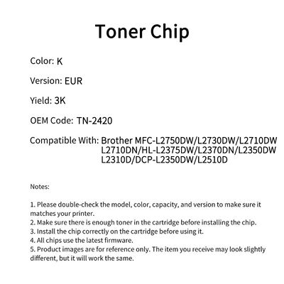 Compatible with Brother TN-2420 chip MFC-L2750DW/L2730DW