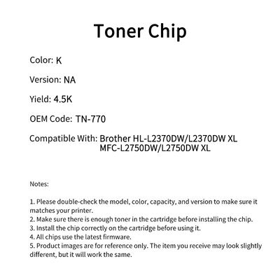 Compatible TN-770 Toner Chip For Brother HL-L2370DW L2370DW XL
